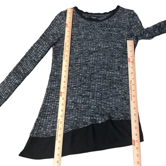 Simply Vera Vera Wang Blouse Womens XS Used Black Gray - Picture 13 of 16